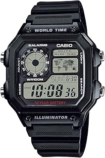 Timepiece AE1200WH Series _ Men's Digital Watch _ 100M WR _ Multi Alarms _ 100 SEC Stopwat