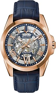 Bulova Men's Classic Sutton 3-Hand 21-Jewel Automatic Watch, 42 Hour Power Reserve, Ske