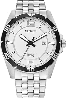 Timepiece Quartz Men's Watch, Stainless Steel, Classic