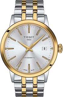 Tissot mens Classic Dream Stainless Steel Dress Watch gold T1294072203101
